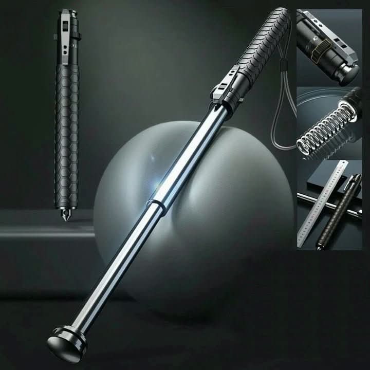 Expandable Baton Collapsible Self Defense Telescopic Metal Glass Breaker Portable Hiking