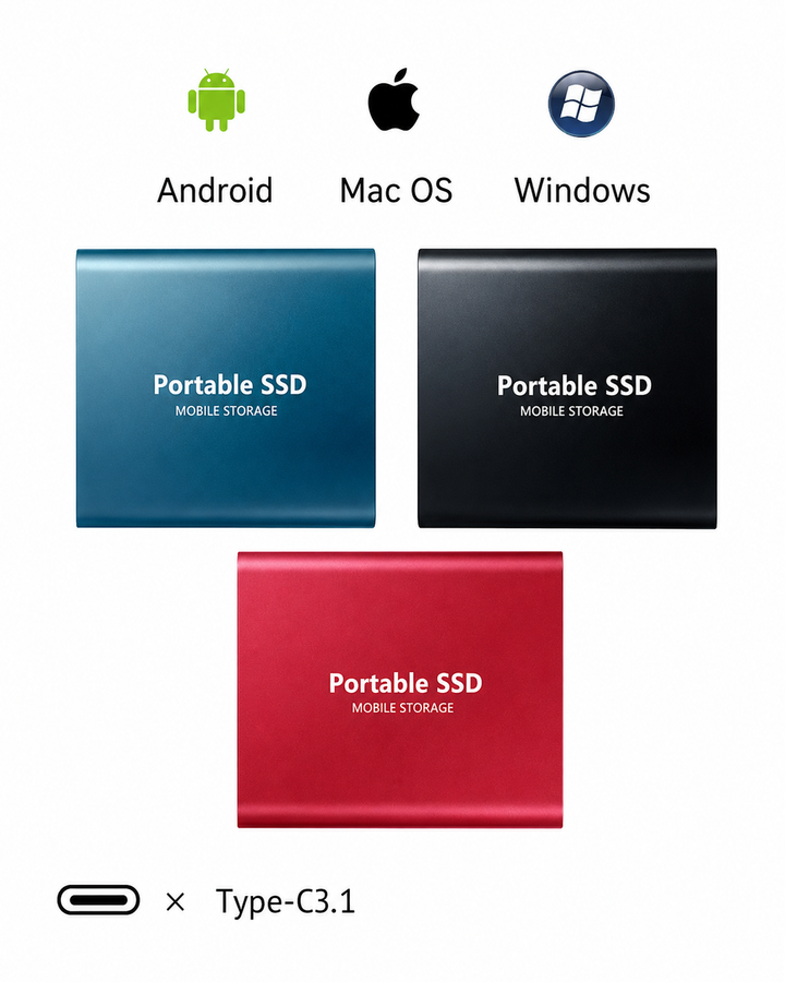 External SSD 128 TB Compact and Fast Portable Drive