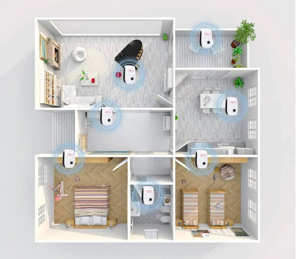 EcoShield Ultrasonic Pest Repeller | Chemical-Free Protection Against Insects and Rodents