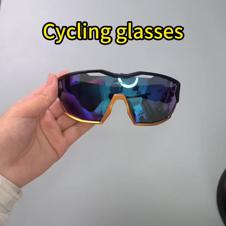 Polycarbonate Cycling Glasses with 3 Lenses – Windproof Glasses for Cycling, Running and Outdoor Activities