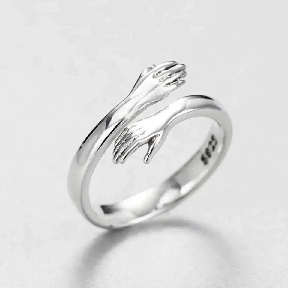 Refined silver ring with adjustable band