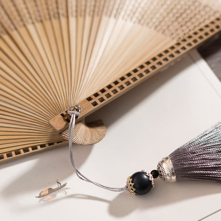 Bamboo Silk Fan