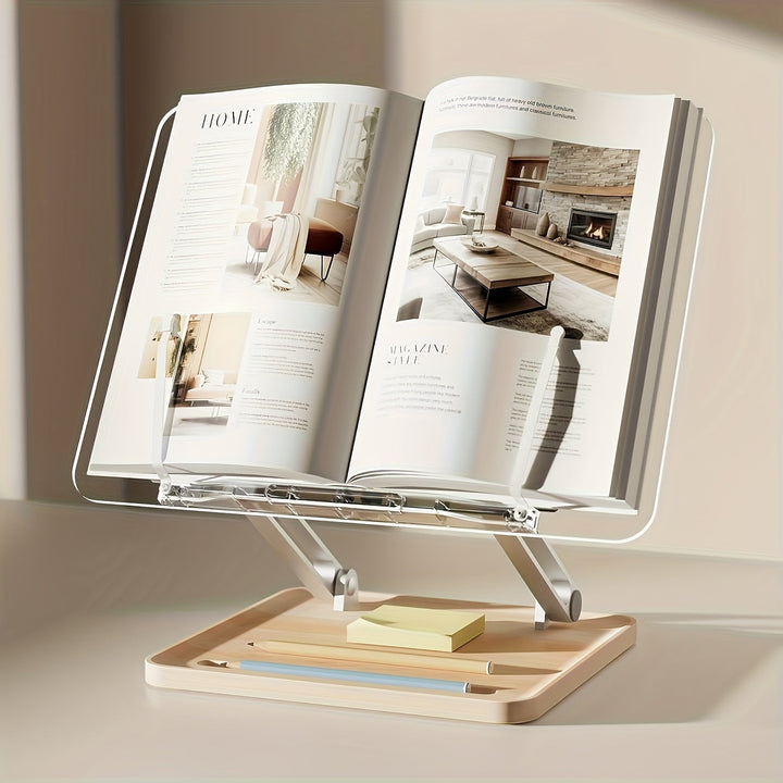 Ergonomic Acrylic Reading Stand – Adjustable and Stylish