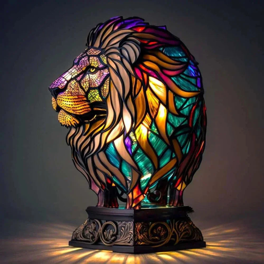 Coloured Glass Animal Lamps – Artistic Table Decoration