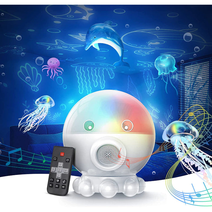 DreamAura LED Night Light with Ocean and Star Projection + Music Function