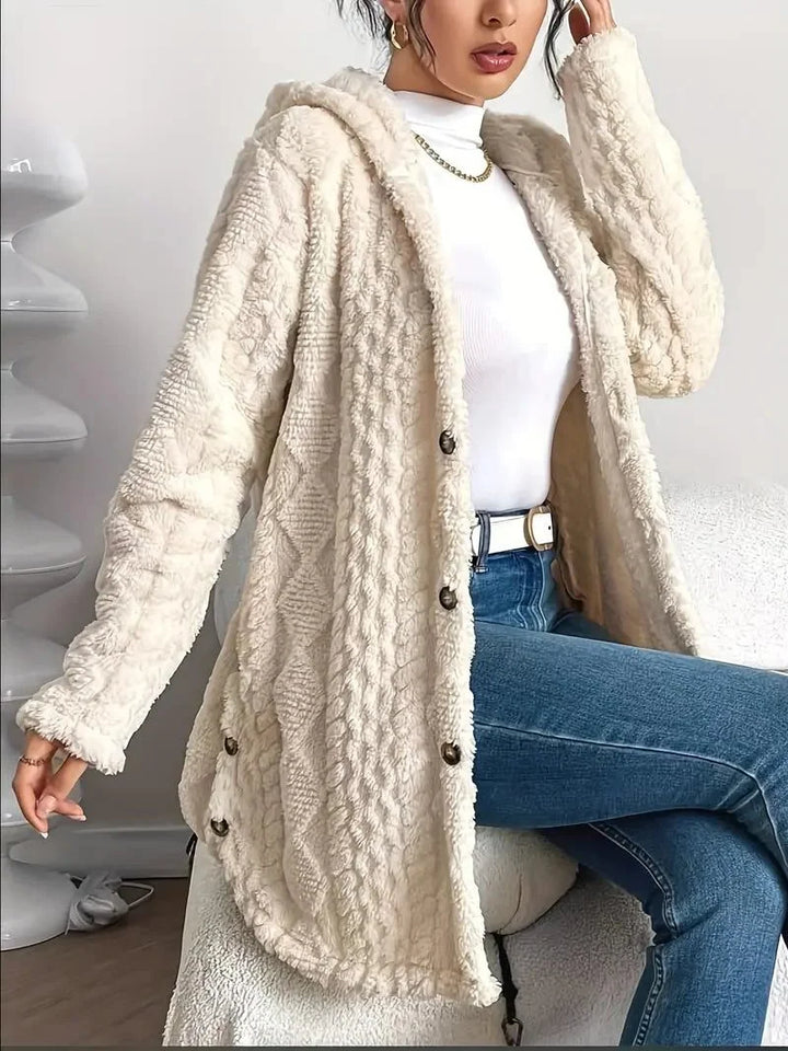 Women's Fleece Oversized Hooded Cardigan