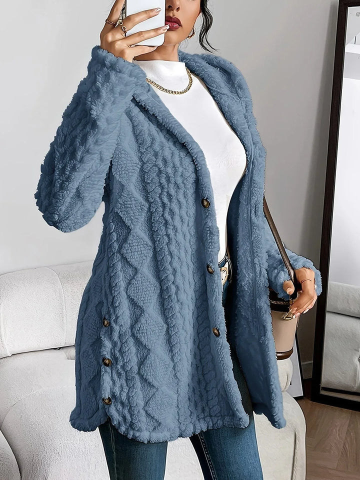 Women's Fleece Oversized Hooded Cardigan