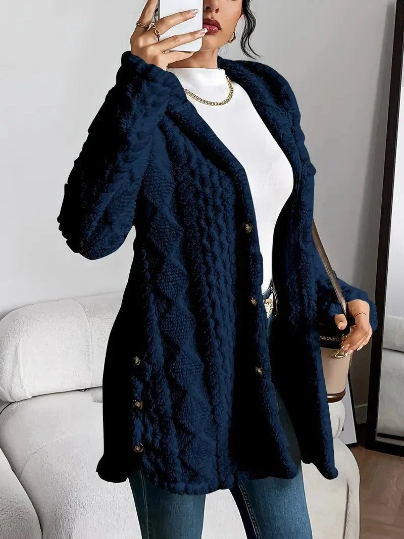 Women's Fleece Oversized Hooded Cardigan