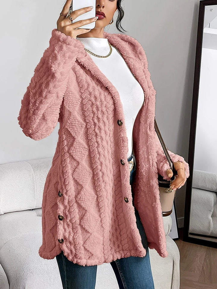 Women's Fleece Oversized Hooded Cardigan