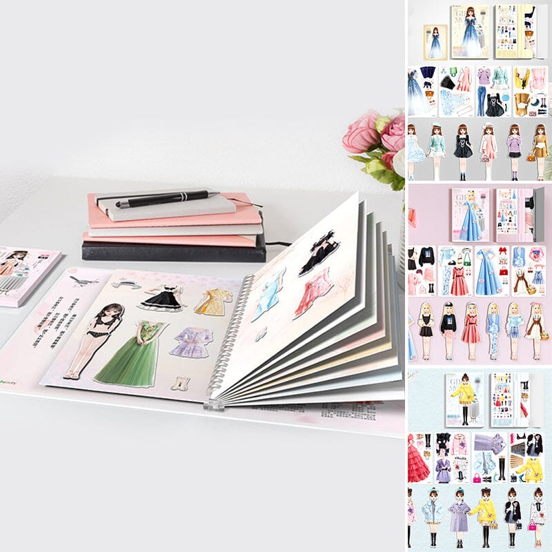 Magnetic Dress-Up Dolls Set for Children with Outfits and Storage Box