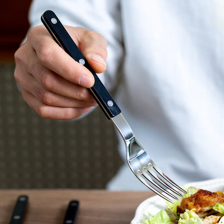 Set of 24 Stainless Steel Cutlery Pieces with Engraved Design – BistroLine