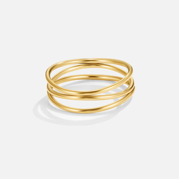 Refined gold ring with endless loop