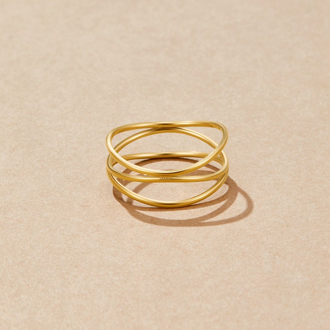 Gold Infinity Hoop Ring