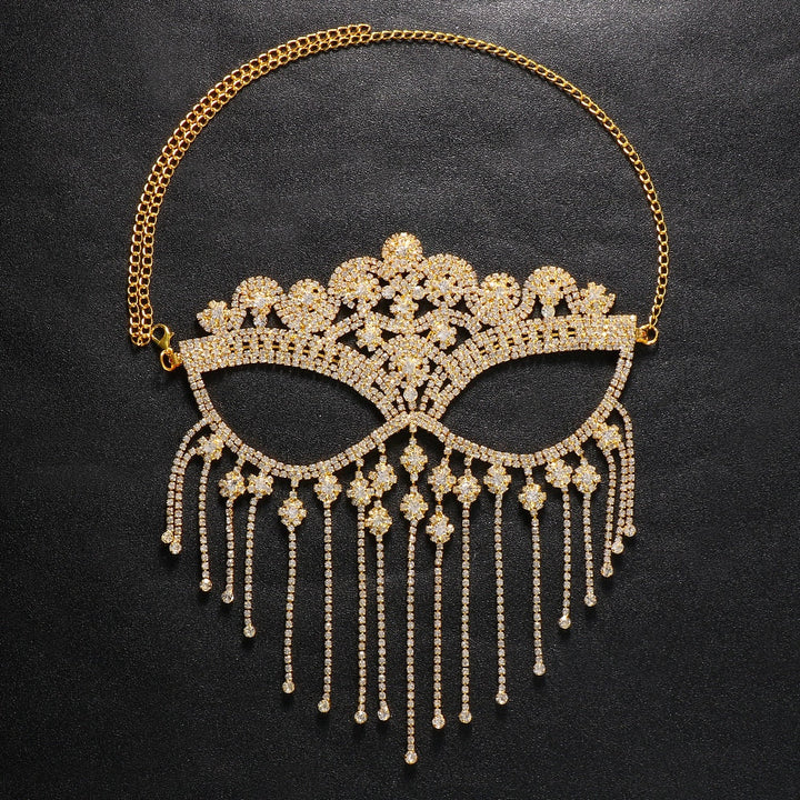 Sparkling Veil Mask | Masquerade Face Jewellery