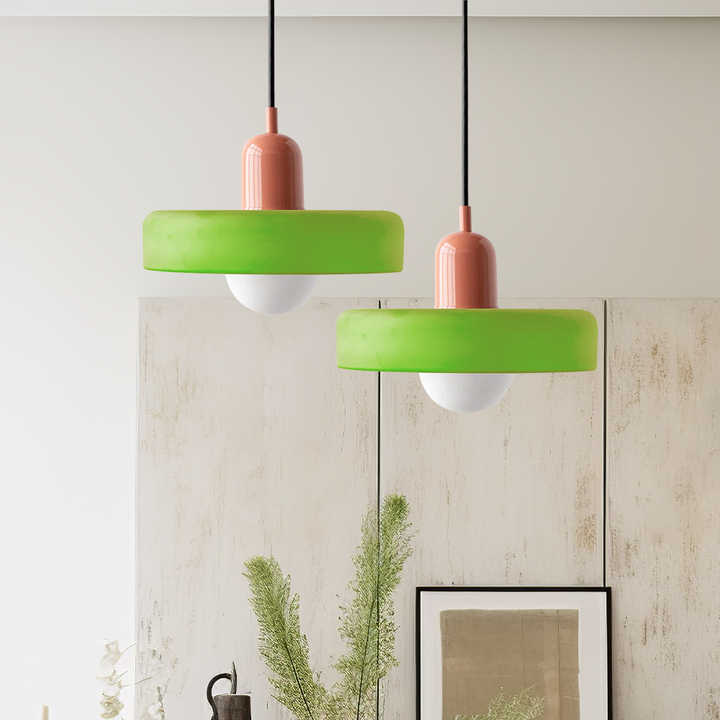 Colourful Bauhaus-Style Pendant Lamp - StiloGlas