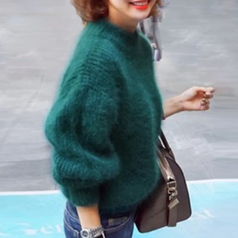Women's Casual Angora Knit Jumper - Livia