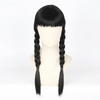 Halloween Costume Wig Braided Hair with Straight Bangs for Epic Cosplay and Dress Up