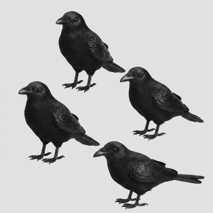 Halloween Crow Decorations Fake Black Artificial for Yard Haunted House Party Decor