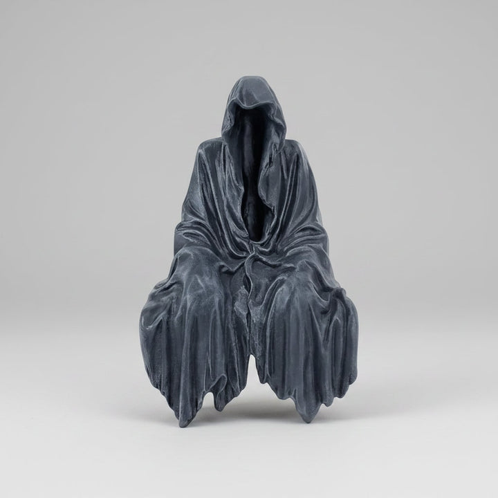 Halloween Grim Reaper Statue Spooky Gothic Resin Decoration for Haunted House Party