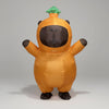 Halloween Inflatable Capybara Costume with Built-In Fan and Mesh Window