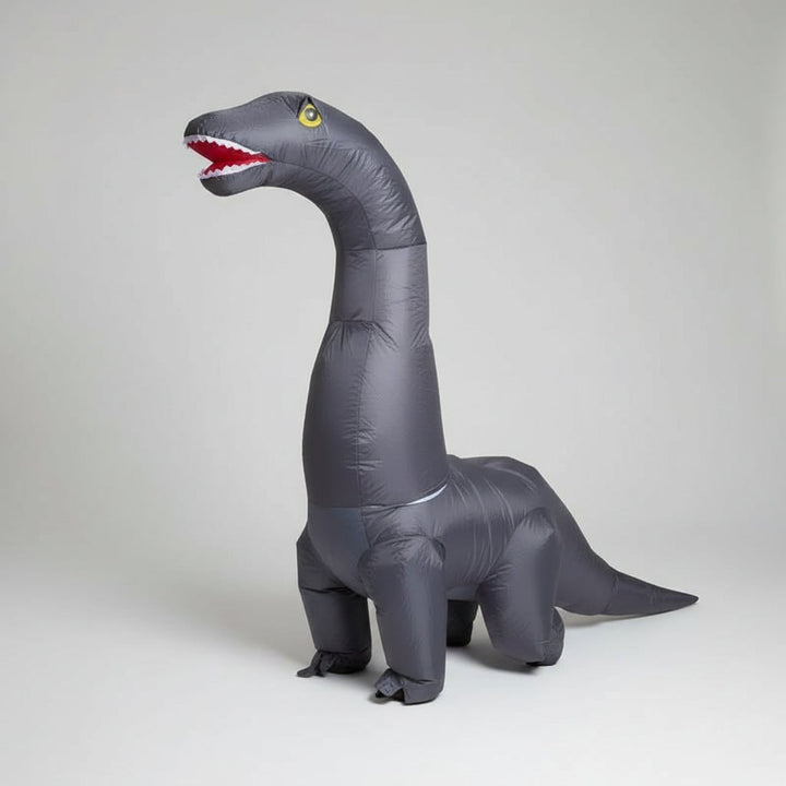 Halloween Inflatable Dinosaur Costume Outfit with Long Neck and Tail Party Cosplay Suit