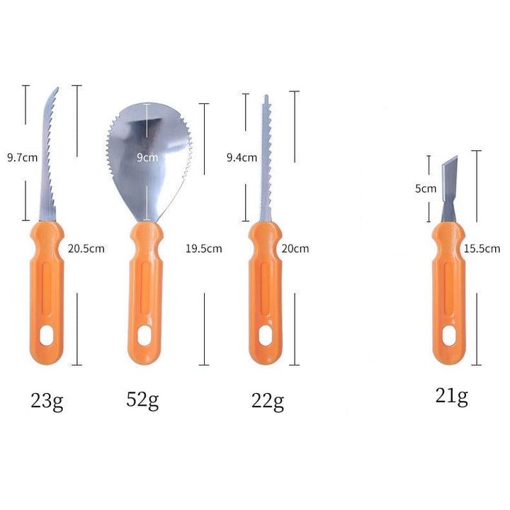 Halloween Pumpkin Carving Kit and Tools with Stainless Steel Blades and Serrated Saw for Supplies