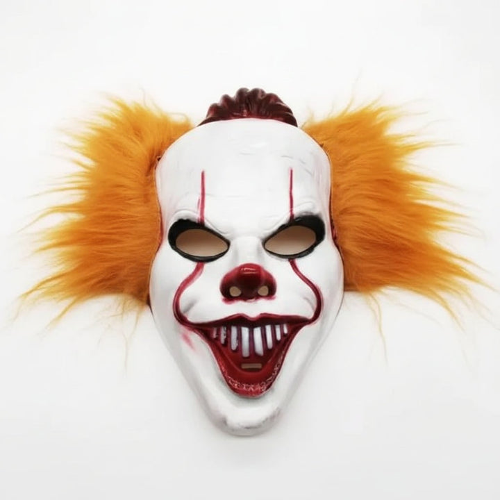 Halloween Scary Creepy Clown Costume Mask with Sinister Grin for Party and Haunted House