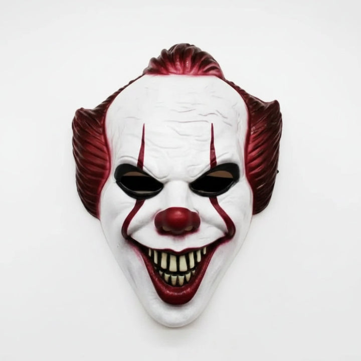 Halloween Scary Creepy Clown Costume Mask with Sinister Grin for Party and Haunted House