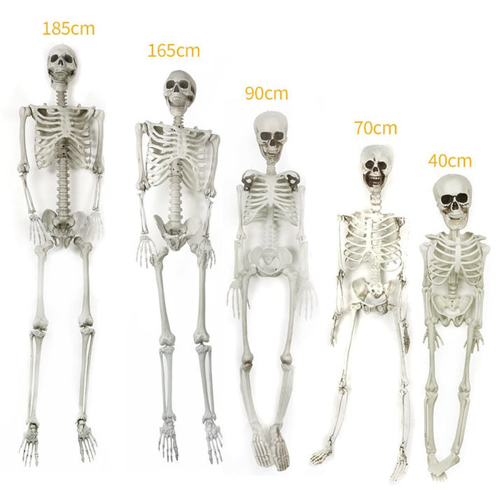 Halloween Skeleton Decoration and Garage Door Cover Posable Plastic Prop