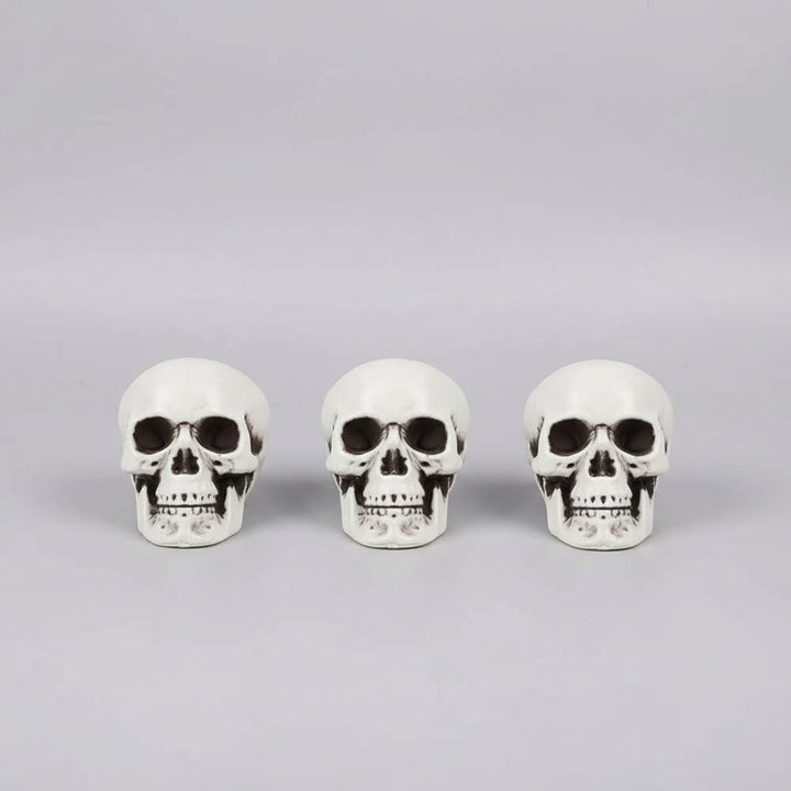 Halloween Skull Props and Sugar Decorations Set of 10 Mini Plastic for Party