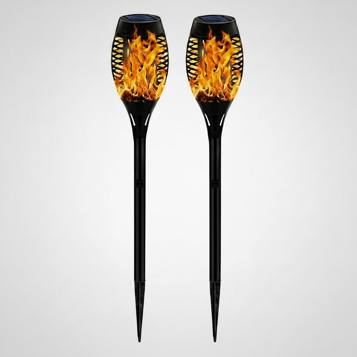 Halloween Solar Powered Outdoor Torch Lights with Flickering Flame Effect for Yard Decoration