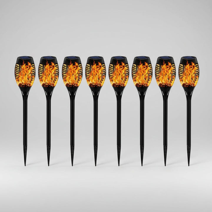 Halloween Solar Powered Outdoor Torch Lights with Flickering Flame Effect for Yard Decoration