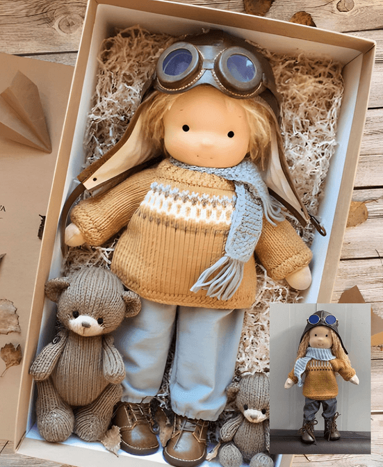 Handmade Waldorf Cuddle Doll – Poppi