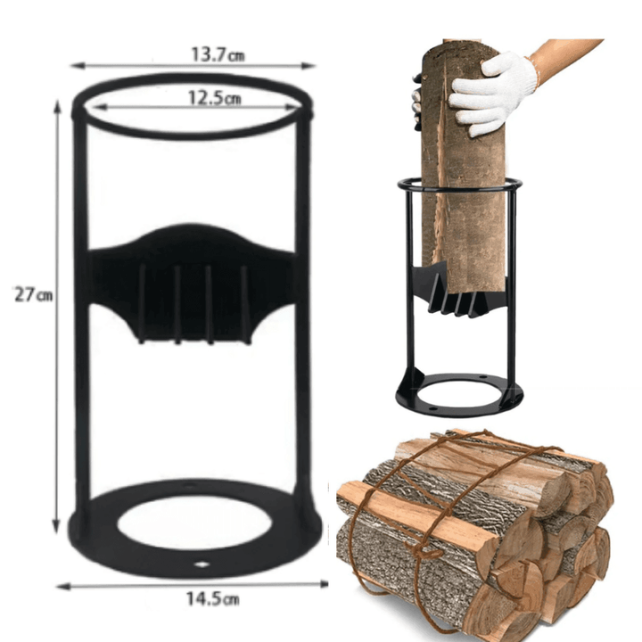 Log Splitter for Firewood - Manual Wedge Cutter - Carbon Steel
