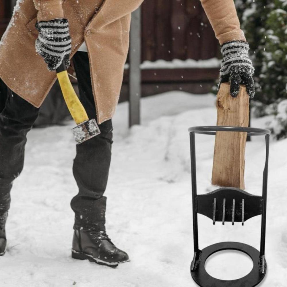 Log Splitter for Firewood - Manual Wedge Cutter - Carbon Steel