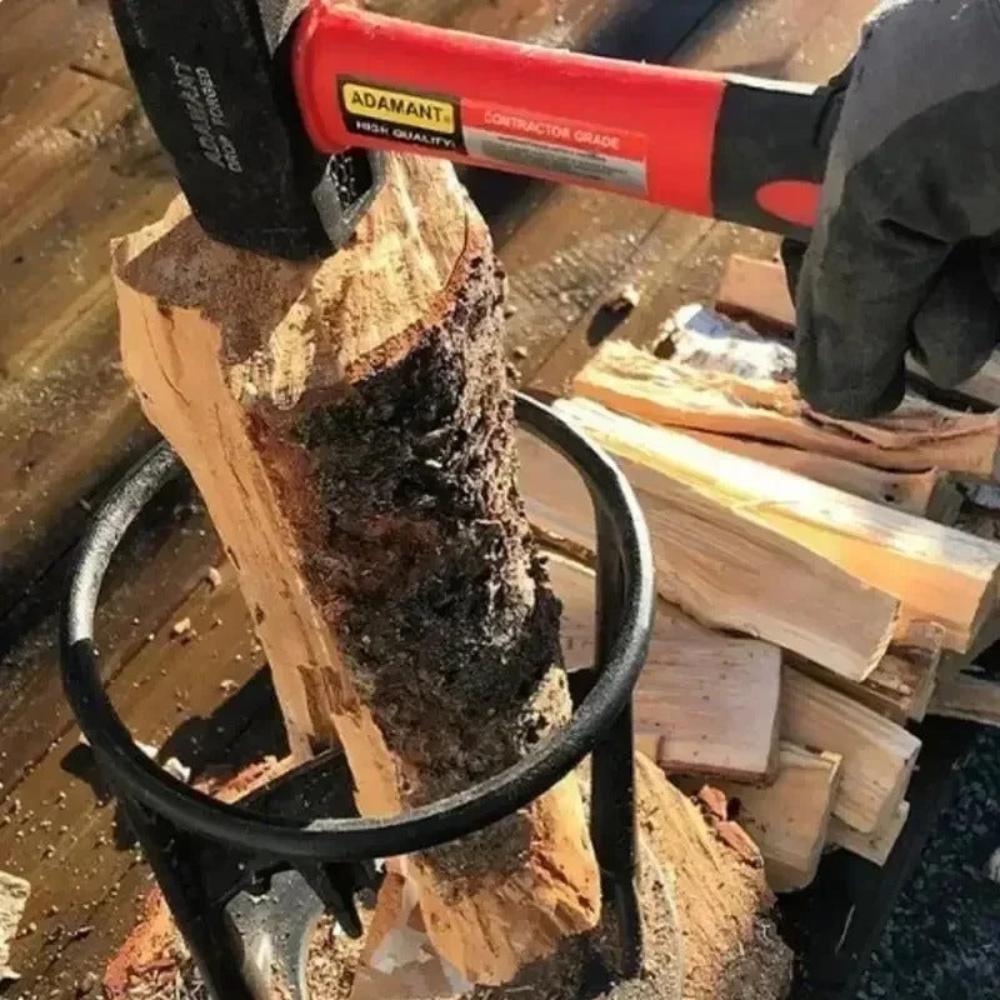 Log Splitter for Firewood - Manual Wedge Cutter - Carbon Steel