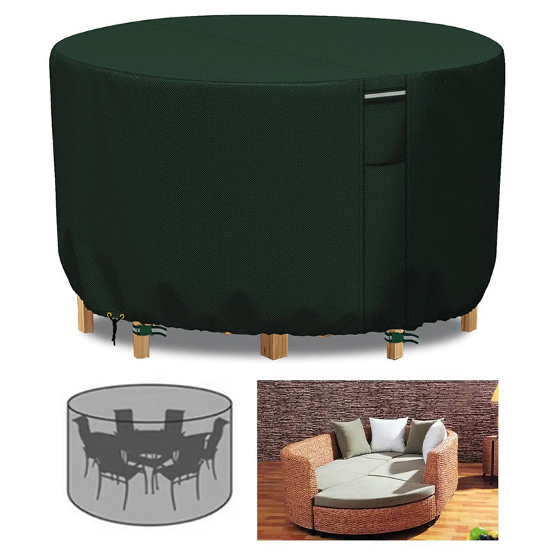 Heavy-Duty Round Patio Furniture Cover with Air Vents