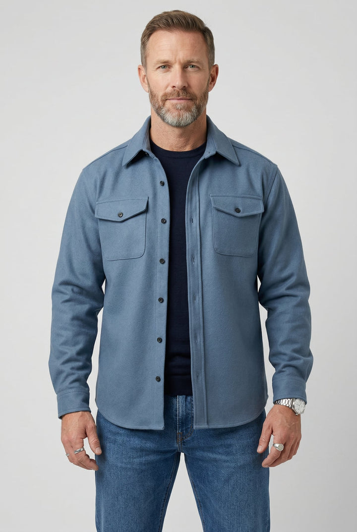 Men's Overshirt Jacket with Chest Pockets