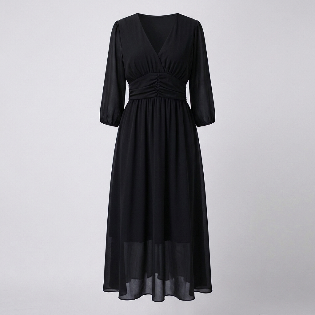 Women’s V-Neck Midi Dress