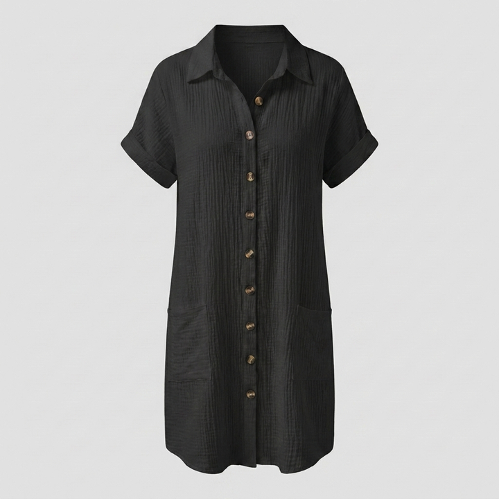 Casual Button Down Shirt Dress