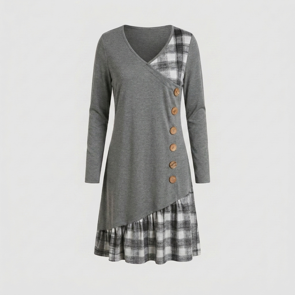 Checkered Midi Dress