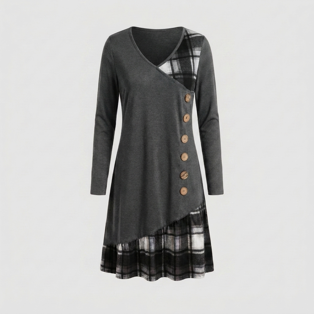 Checkered Midi Dress