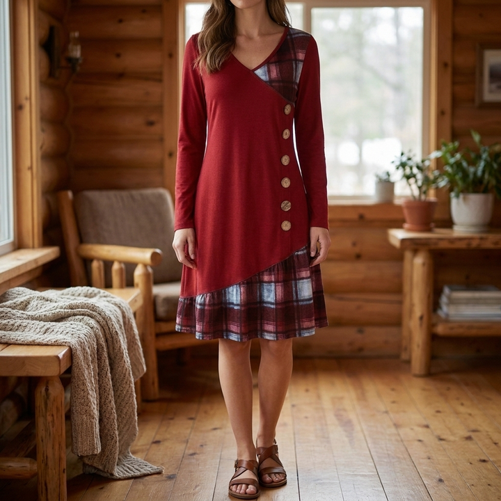 Checkered Midi Dress