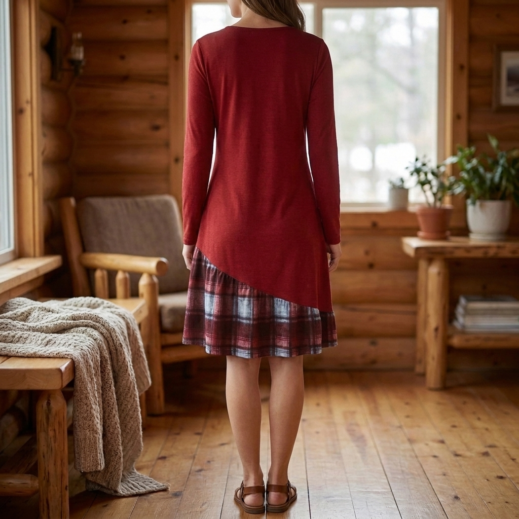 Checkered Midi Dress