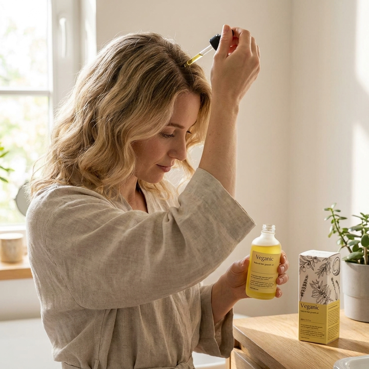 Natural Hair Growth Oil for Fuller‑Looking Strands