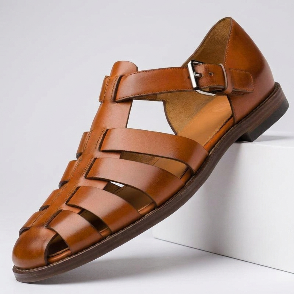 Sleek Leather Fisherman Sandals for Men