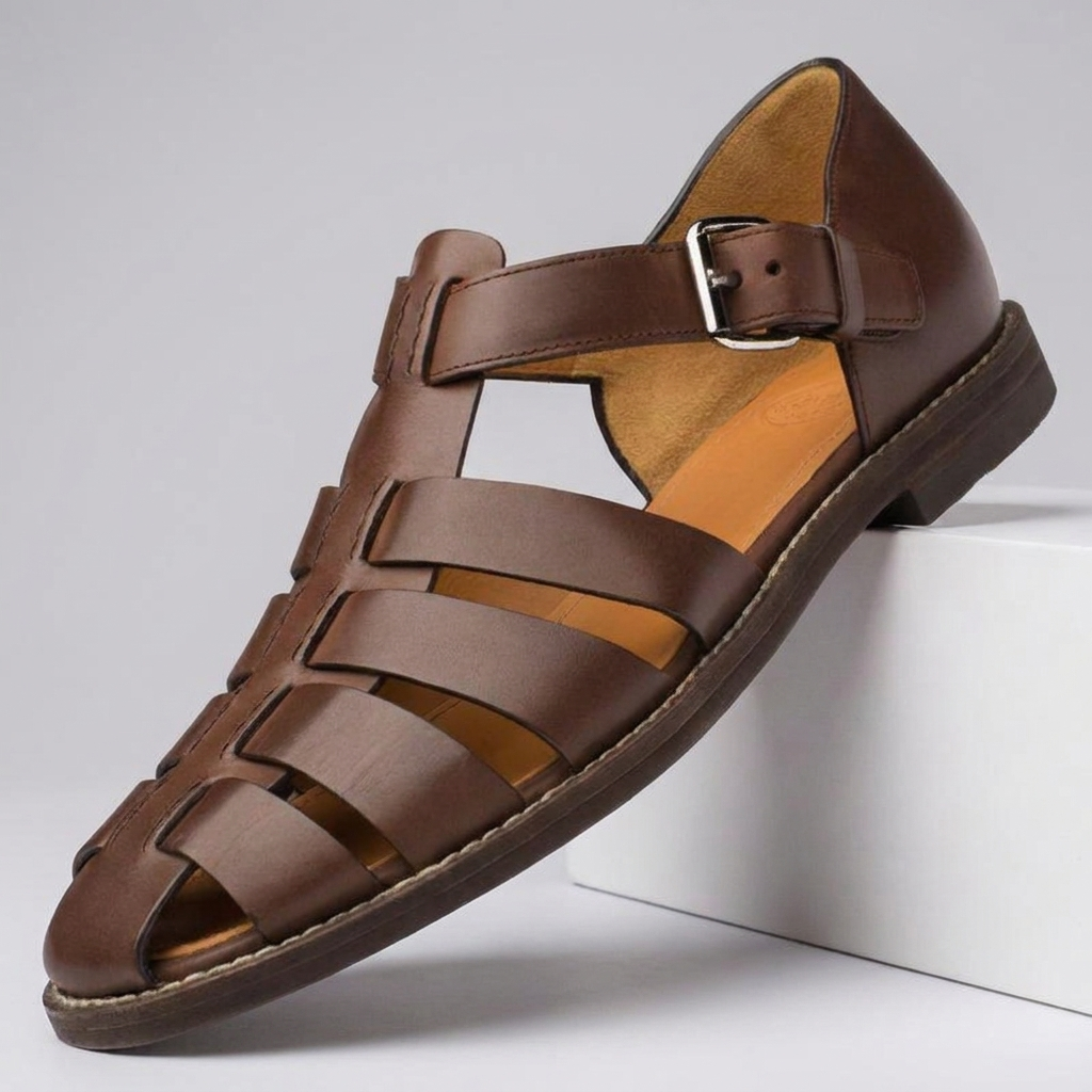 Sleek Leather Fisherman Sandals for Men
