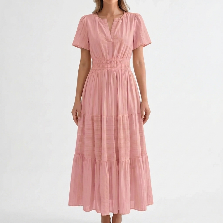 Short Sleeve Midi Dress