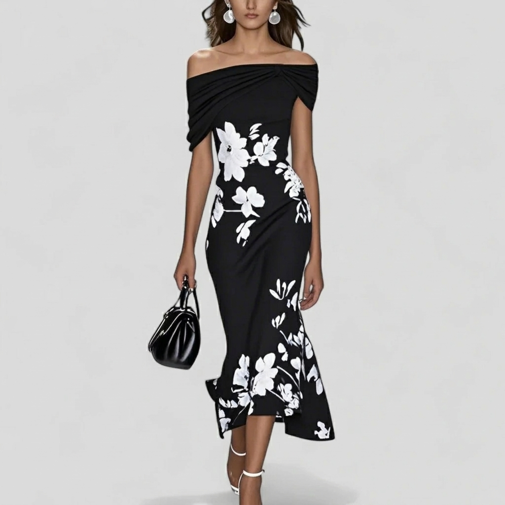 Chic Women’s Flower Print Dress