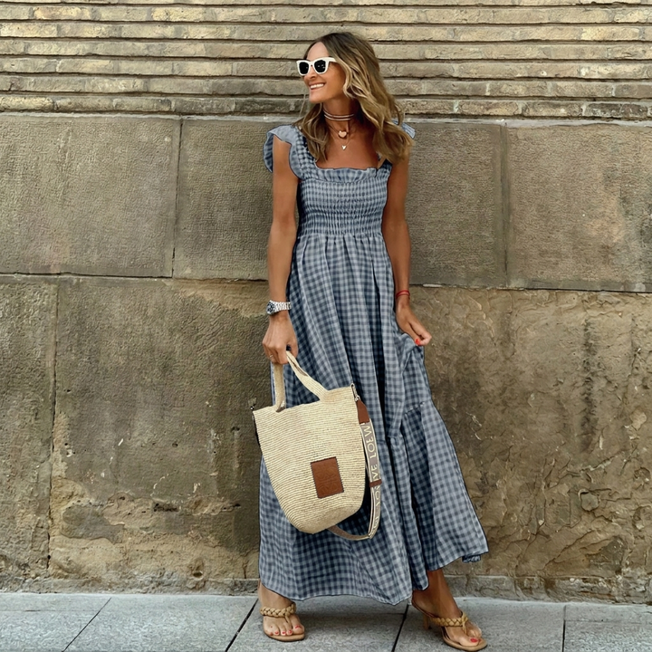 Flowy Smocked Maxi Dress for Casual or Special Events